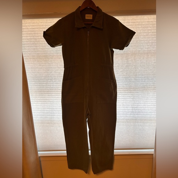 Noble Ultility Jumpsuit Olive Green Organic Pima Cotton Size S - Picture 5 of 5